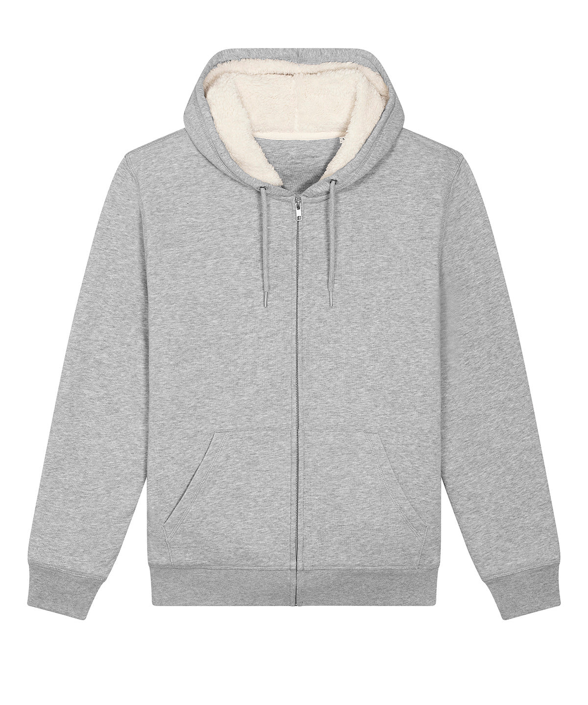 Tryck din logga på Hoodies från Stanley/Stella - Anpassa Stanley Stella - Hygger Sherpa Sweatshirt i färgen Mellangrå för företag, föreningar och privatpersoner