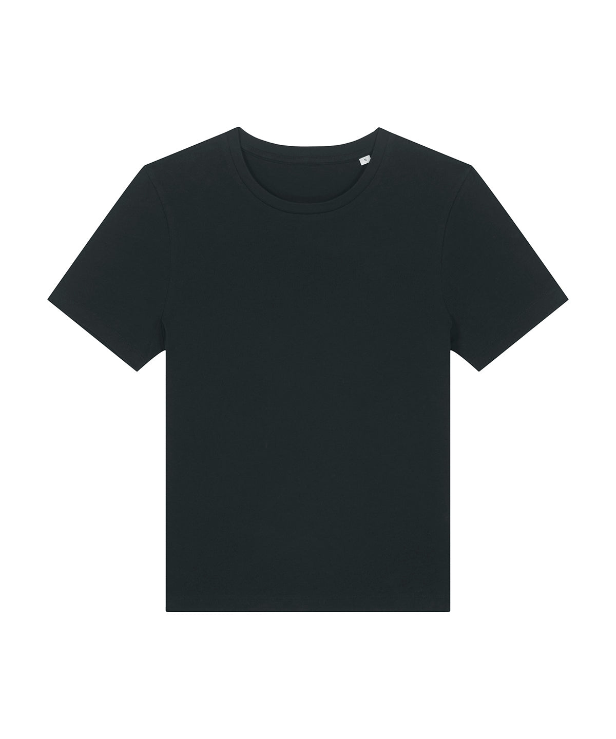 Tryck din logga på T-shirts från Stanley/Stella - Anpassa Stella Ella Figursydd T-shirt – Dam i färgen Svart för företag, föreningar och privatpersoner
