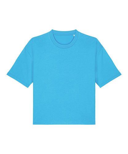 Tryck din logga på T-shirts från Stanley/Stella - Anpassa Stella Nova Boxig T-shirt – Dam i färgen Mellanblå för företag, föreningar och privatpersoner