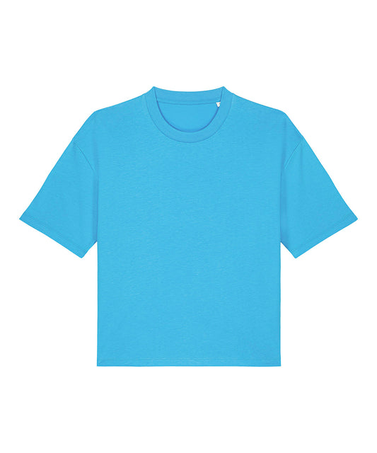 Tryck din logga på T-shirts från Stanley/Stella - Anpassa Stella Nova Boxig T-shirt – Dam i färgen Mellanblå för företag, föreningar och privatpersoner