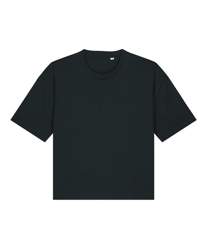 Tryck din logga på T-shirts från Stanley/Stella - Anpassa Stella Nova Boxig T-shirt – Dam i färgen Svart för företag, föreningar och privatpersoner
