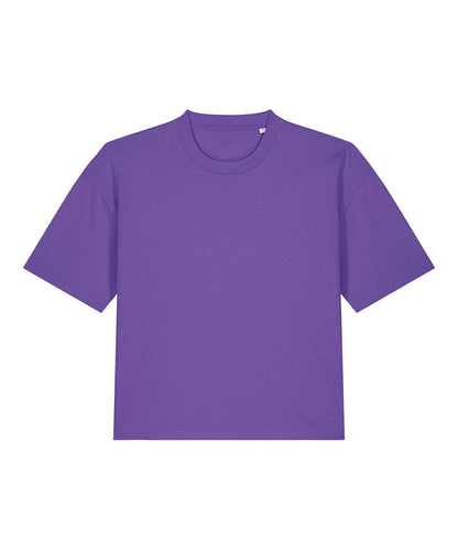 Tryck din logga på T-shirts från Stanley/Stella - Anpassa Stella Nova Boxig T-shirt – Dam i färgen Mörk lila för företag, föreningar och privatpersoner