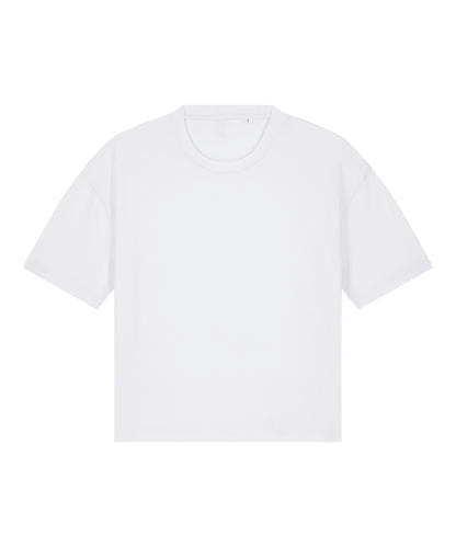 Tryck din logga på T-shirts från Stanley/Stella - Anpassa Stella Nova Boxig T-shirt – Dam i färgen Vit för företag, föreningar och privatpersoner