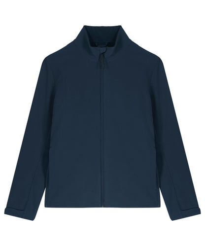 Tryck din logga på Softshelljackor från Stanley/Stella - Anpassa Stanley Navigator softshell i färgen Marinblå för företag, föreningar och privatpersoner