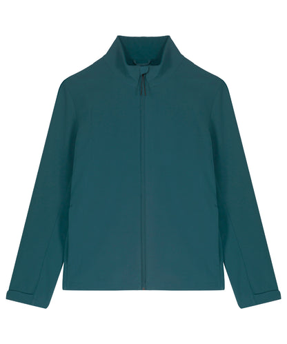 Tryck din logga på Softshelljackor från Stanley/Stella - Anpassa Stanley Navigator softshell i färgen Mörkblå för företag, föreningar och privatpersoner