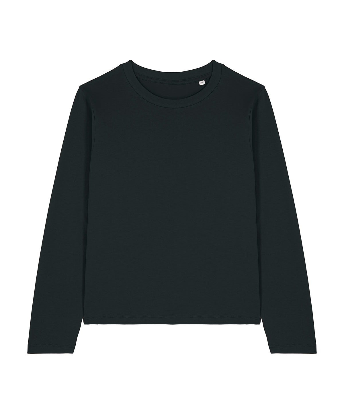 Tryck din logga på T-shirts från Stanley/Stella - Anpassa Stella Muser Långärmad T-shirt – Dam i färgen Svart för företag, föreningar och privatpersoner
