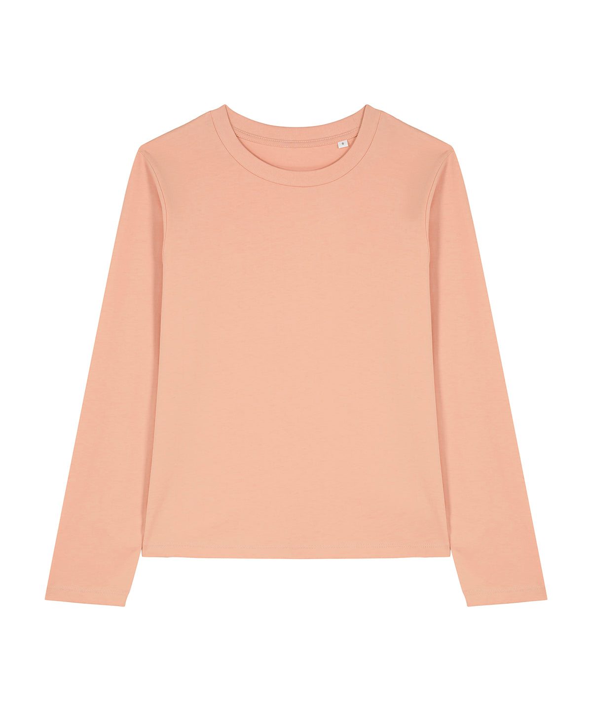 Tryck din logga på T-shirts från Stanley/Stella - Anpassa Stella Muser Långärmad T-shirt – Dam i färgen Ljus orange för företag, föreningar och privatpersoner