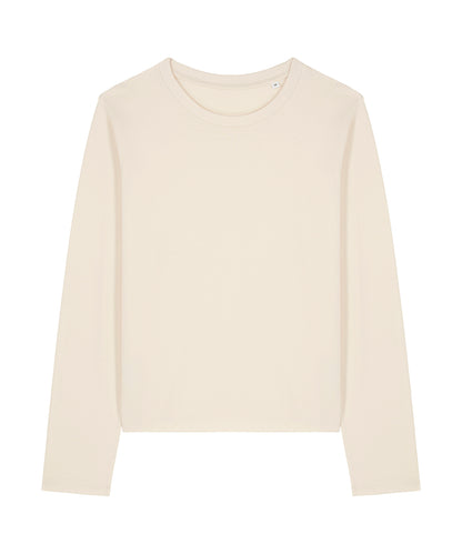 Tryck din logga på T-shirts från Stanley/Stella - Anpassa Stella Muser Långärmad T-shirt – Dam i färgen Naturligt för företag, föreningar och privatpersoner