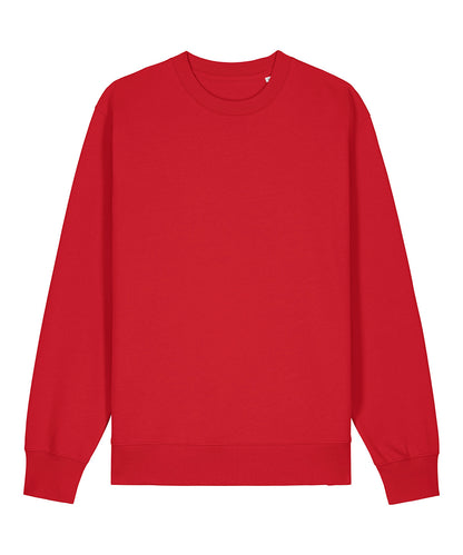 Tryck din logga på Sweatshirts från Stanley/Stella - Anpassa Stanley Stella - Unisex Changer 2.0 Sweatshirt med rund hals i färgen Mellan röd för företag, föreningar och privatpersoner