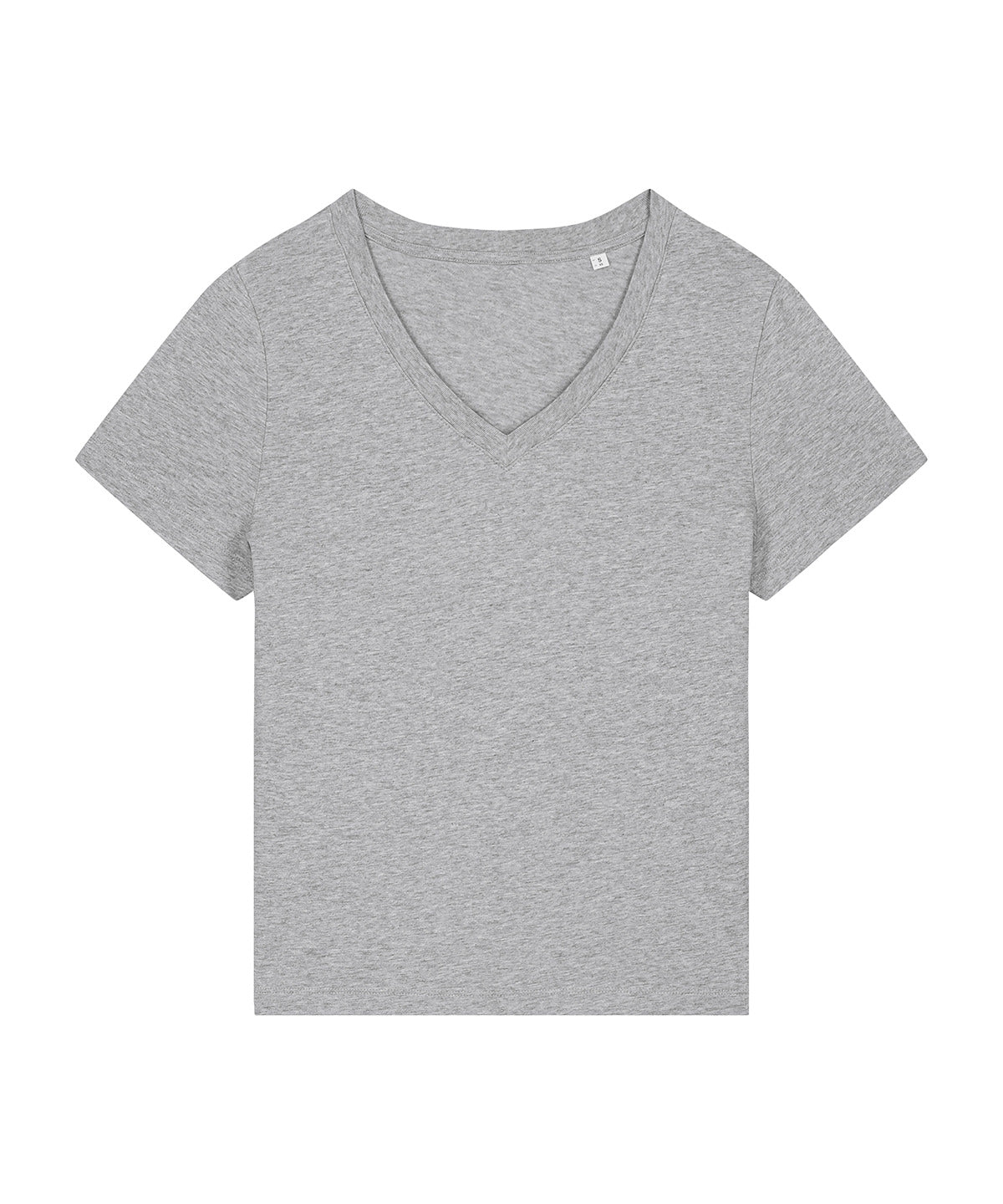 Tryck din logga på T-shirts från Stanley/Stella - Anpassa Stella Isla V-neck T-shirt – Dam i färgen Ljunggrå för företag, föreningar och privatpersoner