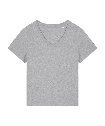 Tryck din logga på T-shirts från Stanley/Stella - Anpassa Stella Isla V-neck T-shirt – Dam i färgen Ljunggrå för företag, föreningar och privatpersoner