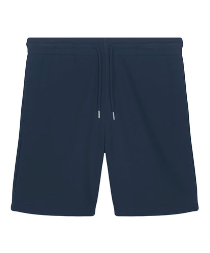 Tryck din logga på Shorts från Stanley/Stella - Anpassa Unisex Trainer 2.0 joggershorts i färgen Marinblå för företag, föreningar och privatpersoner