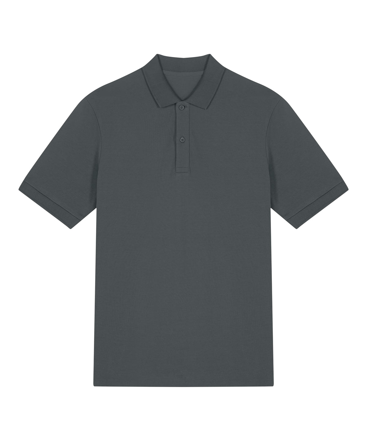Tryck din logga på Piké från Stanley/Stella - Anpassa Stanley Stella - Prepster 2.0 Premium Piké, Unisex i färgen Mörkgrå för företag, föreningar och privatpersoner