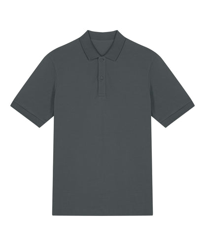 Tryck din logga på Piké från Stanley/Stella - Anpassa Stanley Stella - Prepster 2.0 Premium Piké, Unisex i färgen Mörkgrå för företag, föreningar och privatpersoner