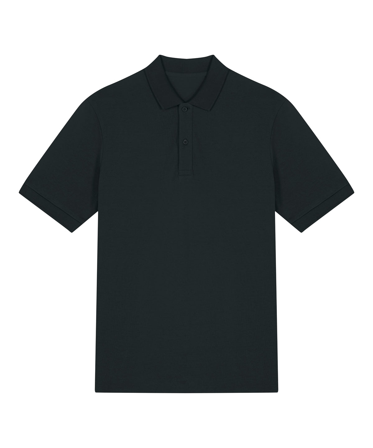Tryck din logga på Piké från Stanley/Stella - Anpassa Stanley Stella - Prepster 2.0 Premium Piké, Unisex i färgen Svart för företag, föreningar och privatpersoner