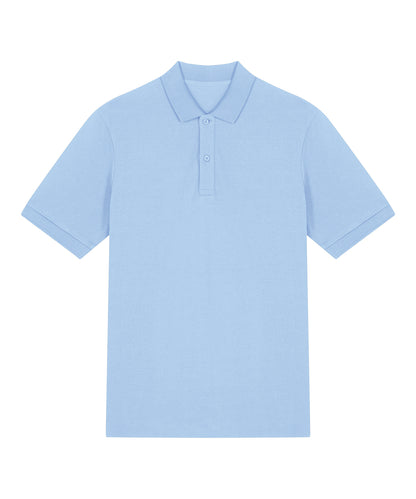 Tryck din logga på Piké från Stanley/Stella - Anpassa Stanley Stella - Prepster 2.0 Premium Piké, Unisex i färgen Ljusblå för företag, föreningar och privatpersoner