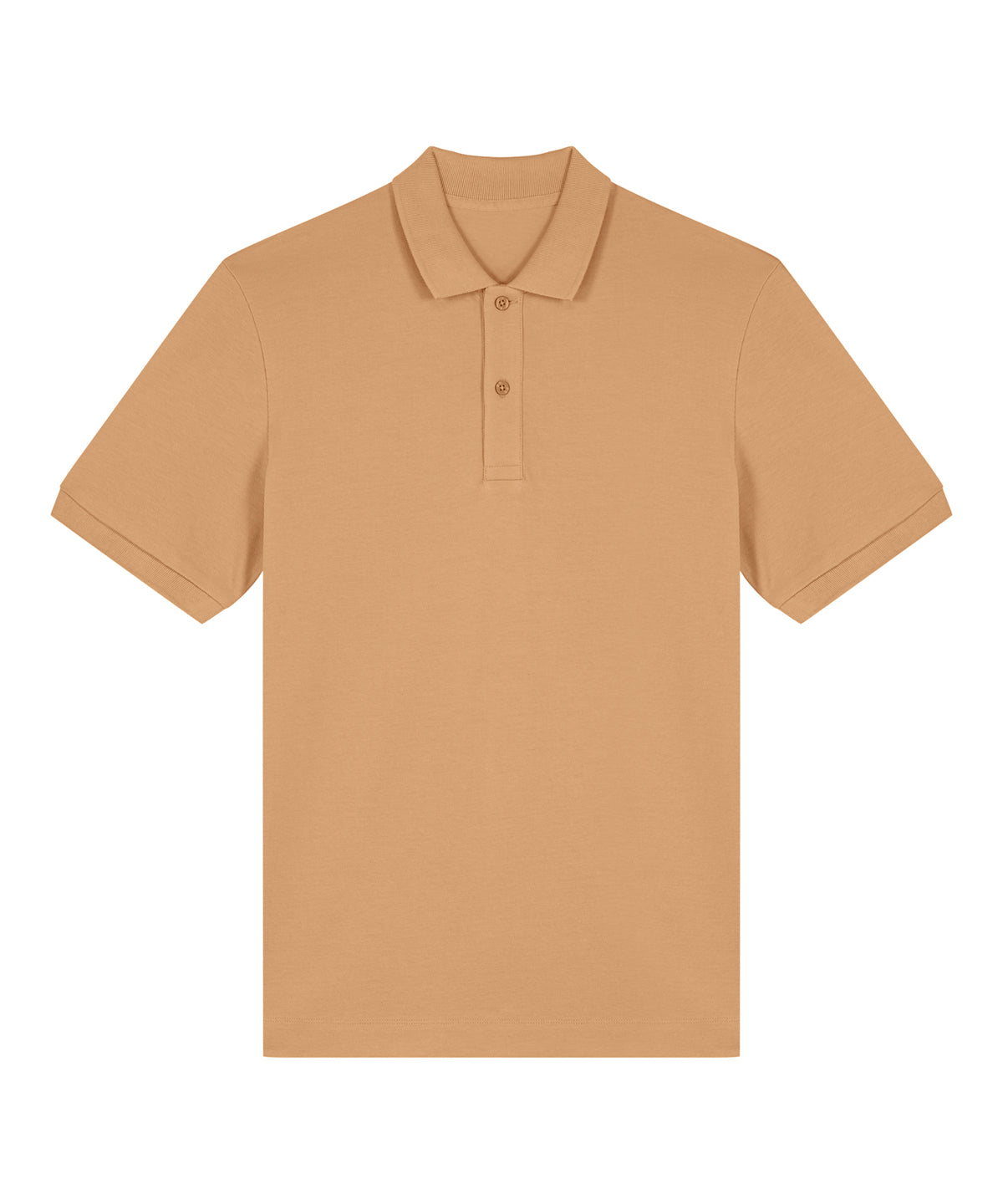 Tryck din logga på Piké från Stanley/Stella - Anpassa Stanley Stella - Prepster 2.0 Premium Piké, Unisex i färgen Ljusbrun för företag, föreningar och privatpersoner