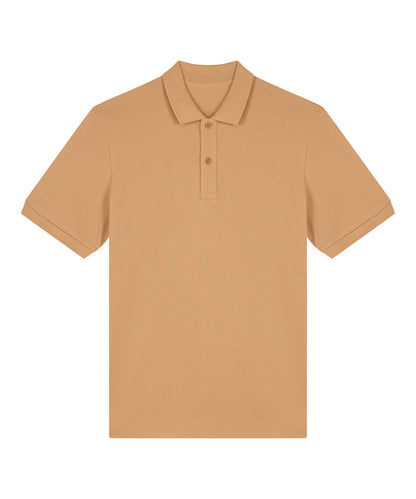 Tryck din logga på Piké från Stanley/Stella - Anpassa Stanley Stella - Prepster 2.0 Premium Piké, Unisex i färgen Ljusbrun för företag, föreningar och privatpersoner
