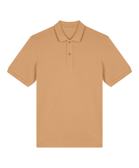 Tryck din logga på Piké från Stanley/Stella - Anpassa Stanley Stella - Prepster 2.0 Premium Piké, Unisex i färgen Ljusbrun för företag, föreningar och privatpersoner