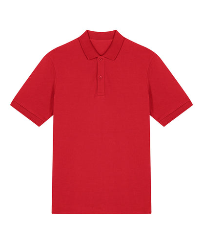 Tryck din logga på Piké från Stanley/Stella - Anpassa Stanley Stella - Prepster 2.0 Premium Piké, Unisex i färgen Mellan röd för företag, föreningar och privatpersoner