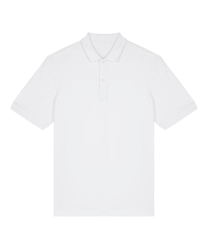 Tryck din logga på Piké från Stanley/Stella - Anpassa Stanley Stella - Prepster 2.0 Premium Piké, Unisex i färgen Vit för företag, föreningar och privatpersoner
