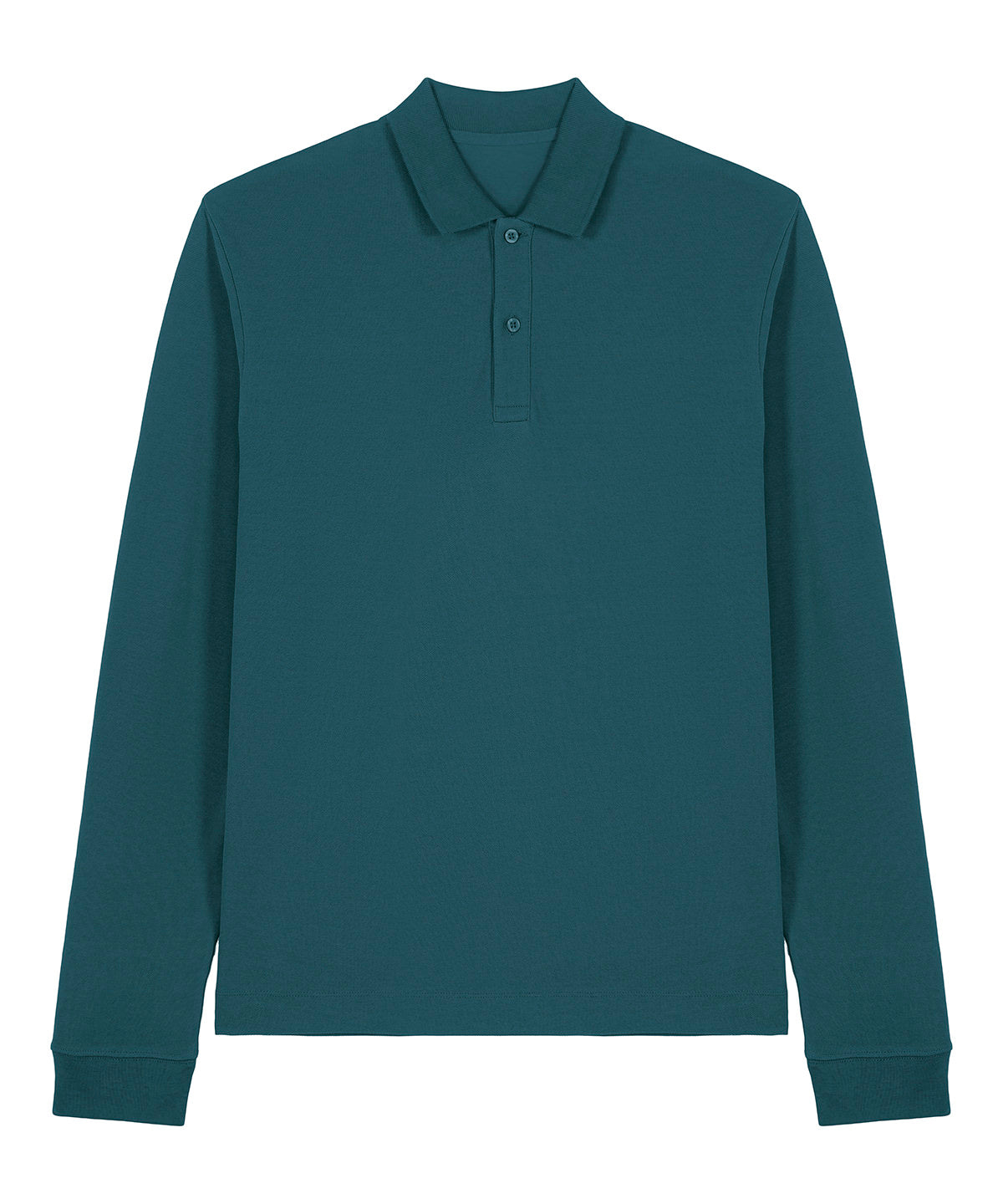 Tryck din logga på Piké från Stanley/Stella - Anpassa Stanley/Stella Prepster 2.0 Long Sleeve Polo - Unisex i färgen Teal för företag, föreningar och privatpersoner