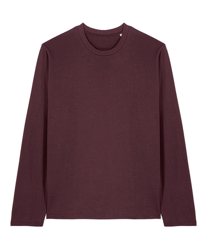 Tryck din logga på T-shirts från Stanley/Stella - Anpassa Stanley/Stella Creator 2.0 – Långärmad T-shirt, Unisex i färgen Burgundy för företag, föreningar och privatpersoner