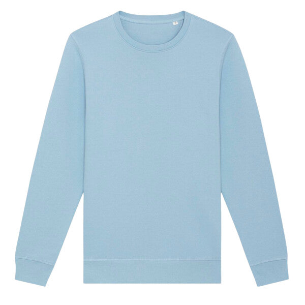 Tryck din logga på Sweatshirts design från Stanley/Stella - Anpassa Stanley/Stella Roller – Klassisk Sweatshirt i 100 % Ekologisk Bomull i färgen Baltic Blue för företag, föreningar och privatpersoner