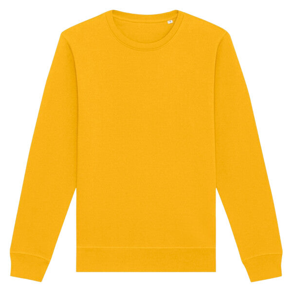 Tryck din logga på Sweatshirts design från Stanley/Stella - Anpassa Stanley/Stella Roller – Klassisk Sweatshirt i 100 % Ekologisk Bomull i färgen Spectra Yellow för företag, föreningar och privatpersoner