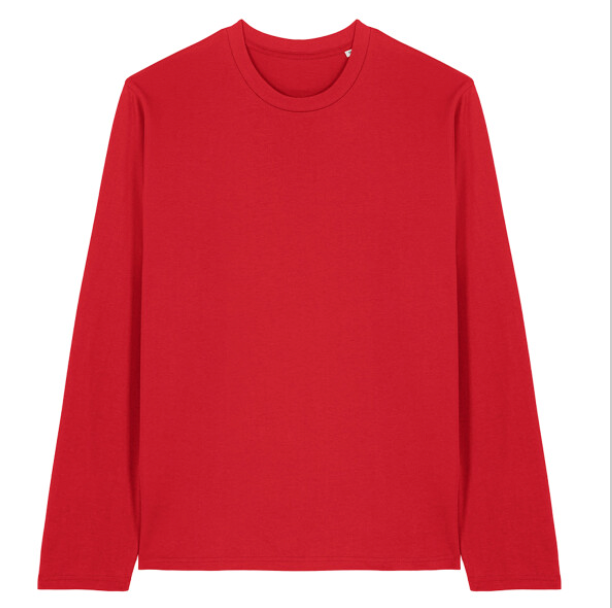 Tryck din logga på från Impala Print Shop - Anpassa Stanley/Stella Creator 2.0 long sleeve STTU199 i färgen Fire Red för företag, föreningar och privatpersoner