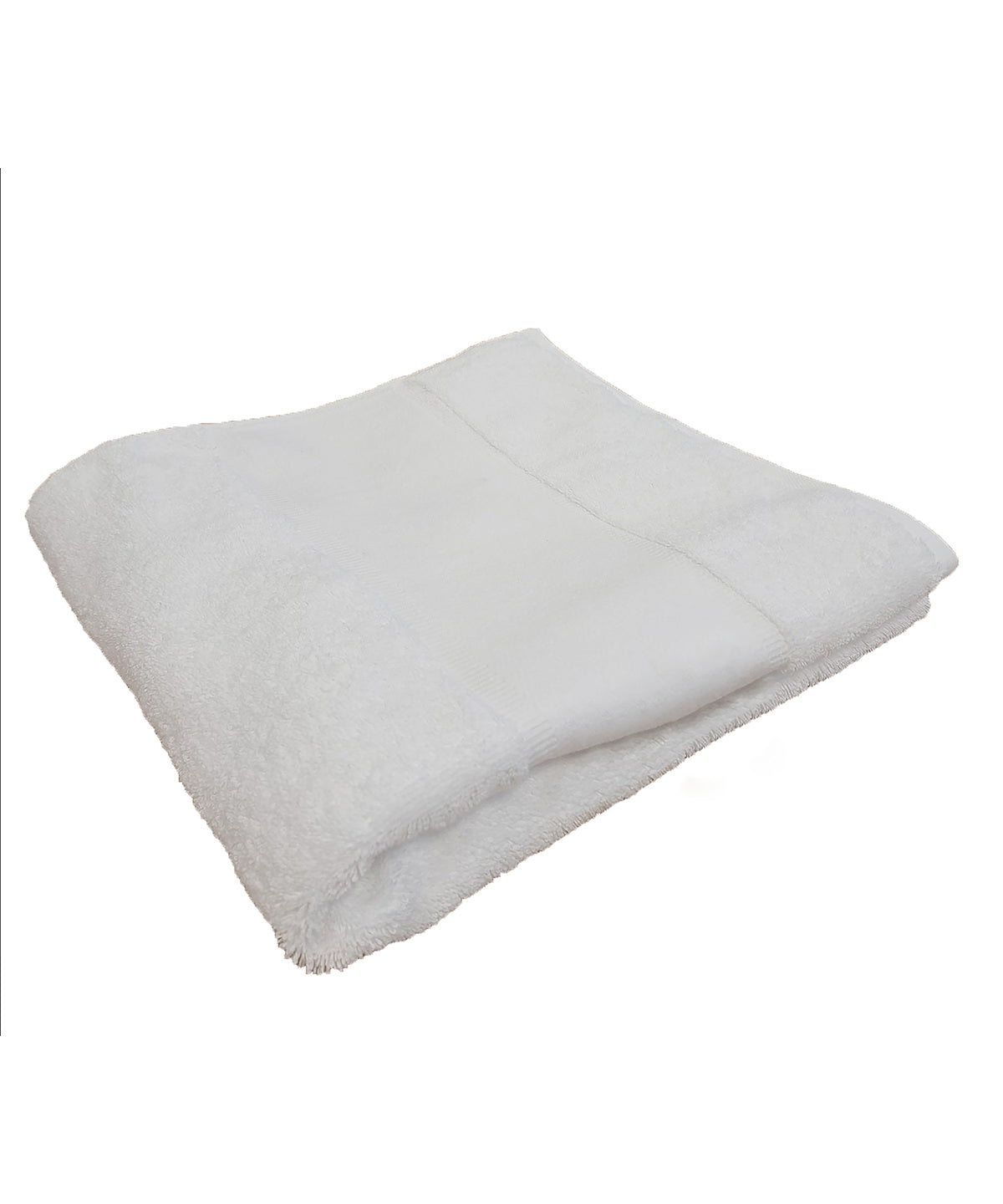 Tryck din logga på Handdukar från Towel City - Anpassa Ekologisk handduk med tryckbar kant i färgen Vit One Size för företag, föreningar och privatpersoner