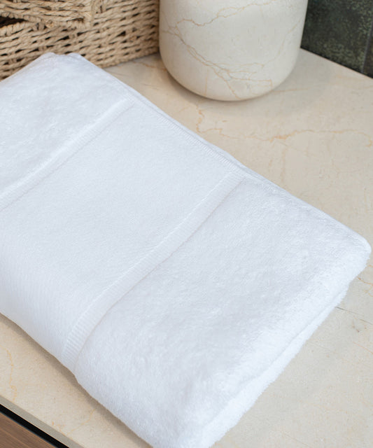 Tryck din logga på Handdukar från Towel City - Anpassa Ekologisk badhandduk med tryckbar kant i färgen för företag, föreningar och privatpersoner