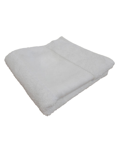 Tryck din logga på Handdukar från Towel City - Anpassa Ekologisk badhandduk med tryckbar kant i färgen Vit One Size för företag, föreningar och privatpersoner