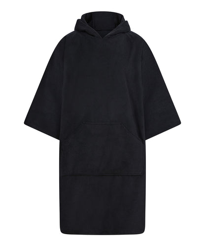 Tryck din logga på Badrockar från Towel City - Anpassa Poncho för vuxna i färgen Svart One Size för företag, föreningar och privatpersoner