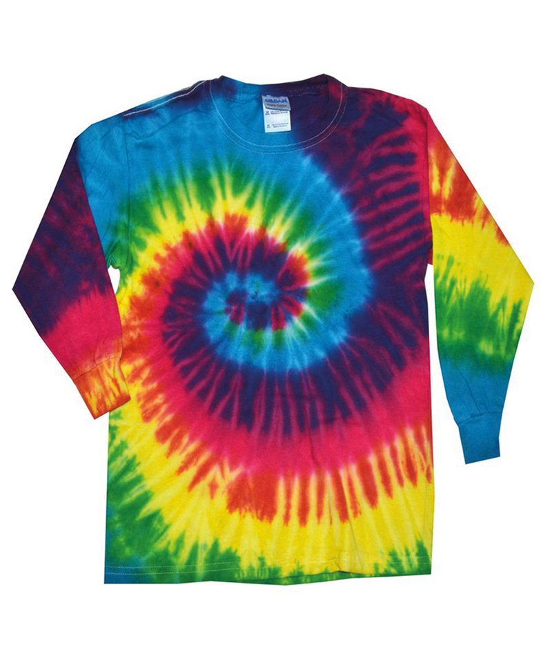 Tryck din logga på T-shirts från Färgtone - Anpassa Långärmad tie-dye T i färgen Tie-Dye 2XL för företag, föreningar och privatpersoner