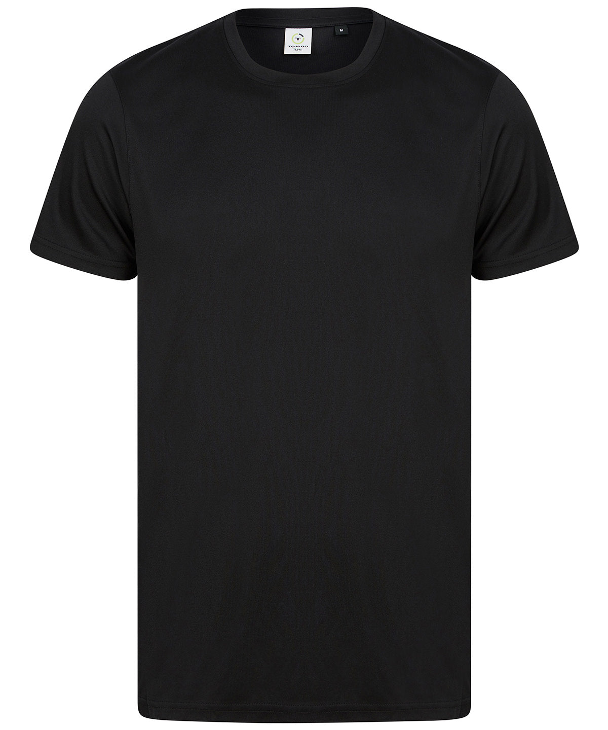 Tryck din logga på T-shirts från Tombo - Anpassa Återvunnen prestanda T i färgen Svart för företag, föreningar och privatpersoner