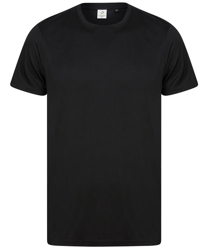 Tryck din logga på T-shirts från Tombo - Anpassa Återvunnen prestanda T i färgen Svart för företag, föreningar och privatpersoner