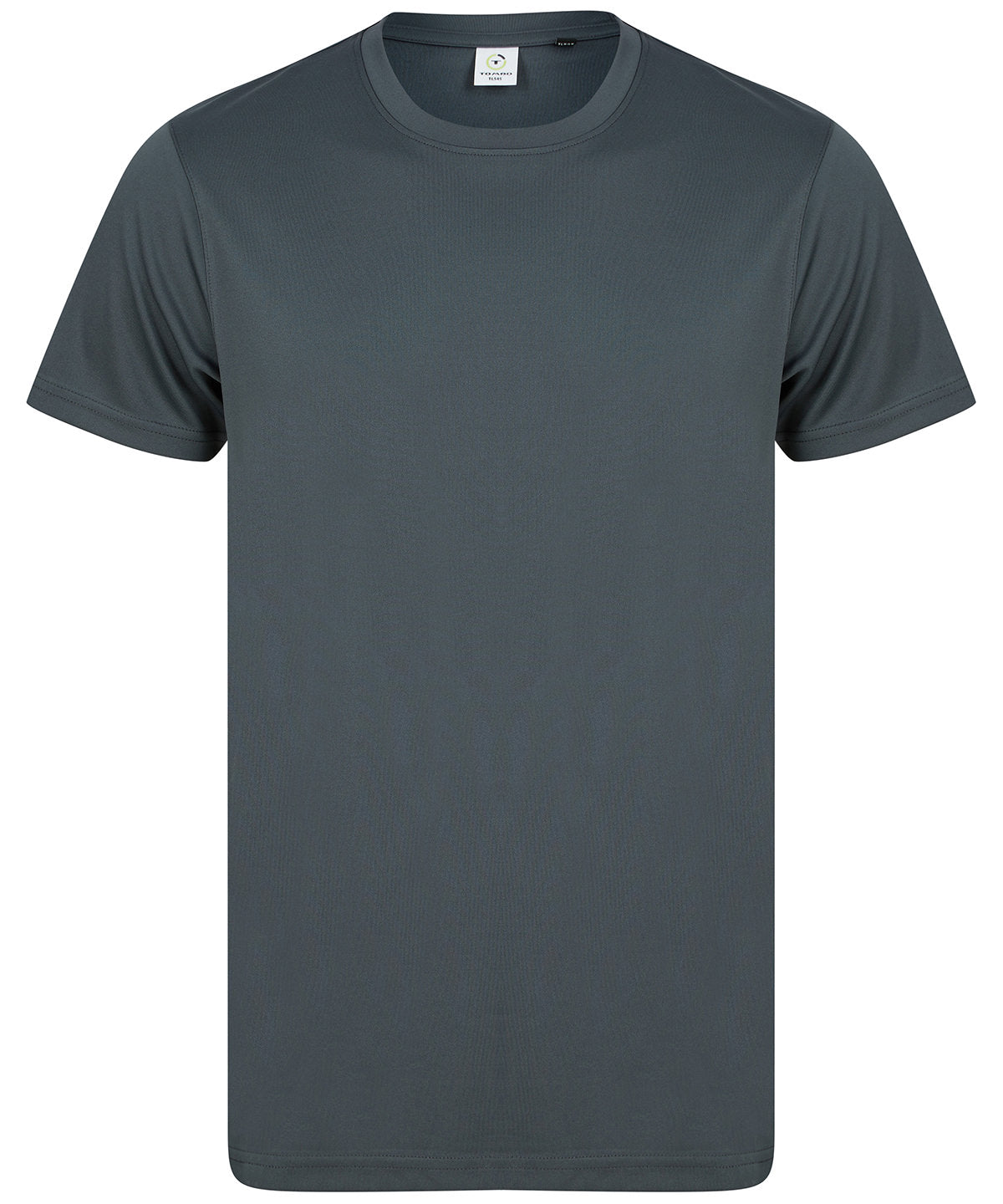Tryck din logga på T-shirts från Tombo - Anpassa Återvunnen prestanda T i färgen Mörkgrå för företag, föreningar och privatpersoner
