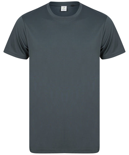 Tryck din logga på T-shirts från Tombo - Anpassa Återvunnen prestanda T i färgen Mörkgrå för företag, föreningar och privatpersoner