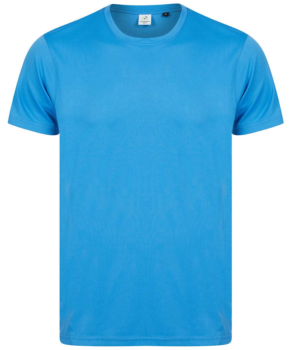 Tryck din logga på T-shirts från Tombo - Anpassa Återvunnen prestanda T i färgen Mellanblå för företag, föreningar och privatpersoner