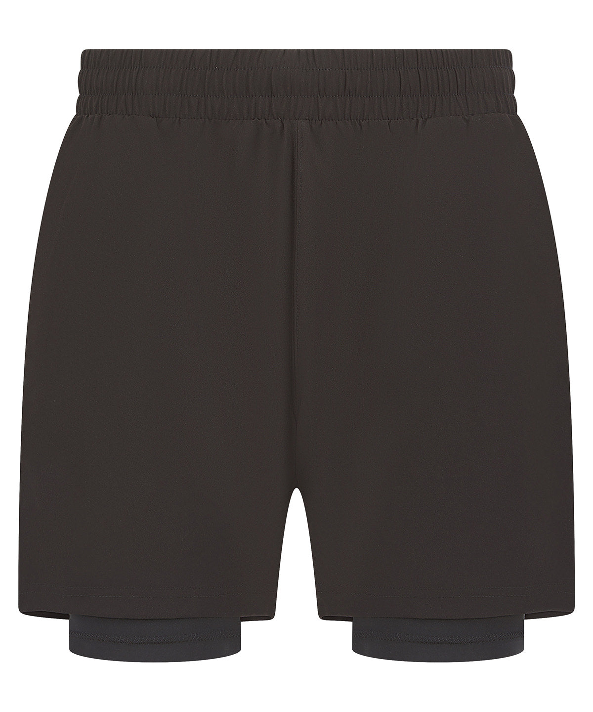 Tryck din logga på Shorts från Tombo - Anpassa Sportshorts med dubbla lager i färgen Svart för företag, föreningar och privatpersoner