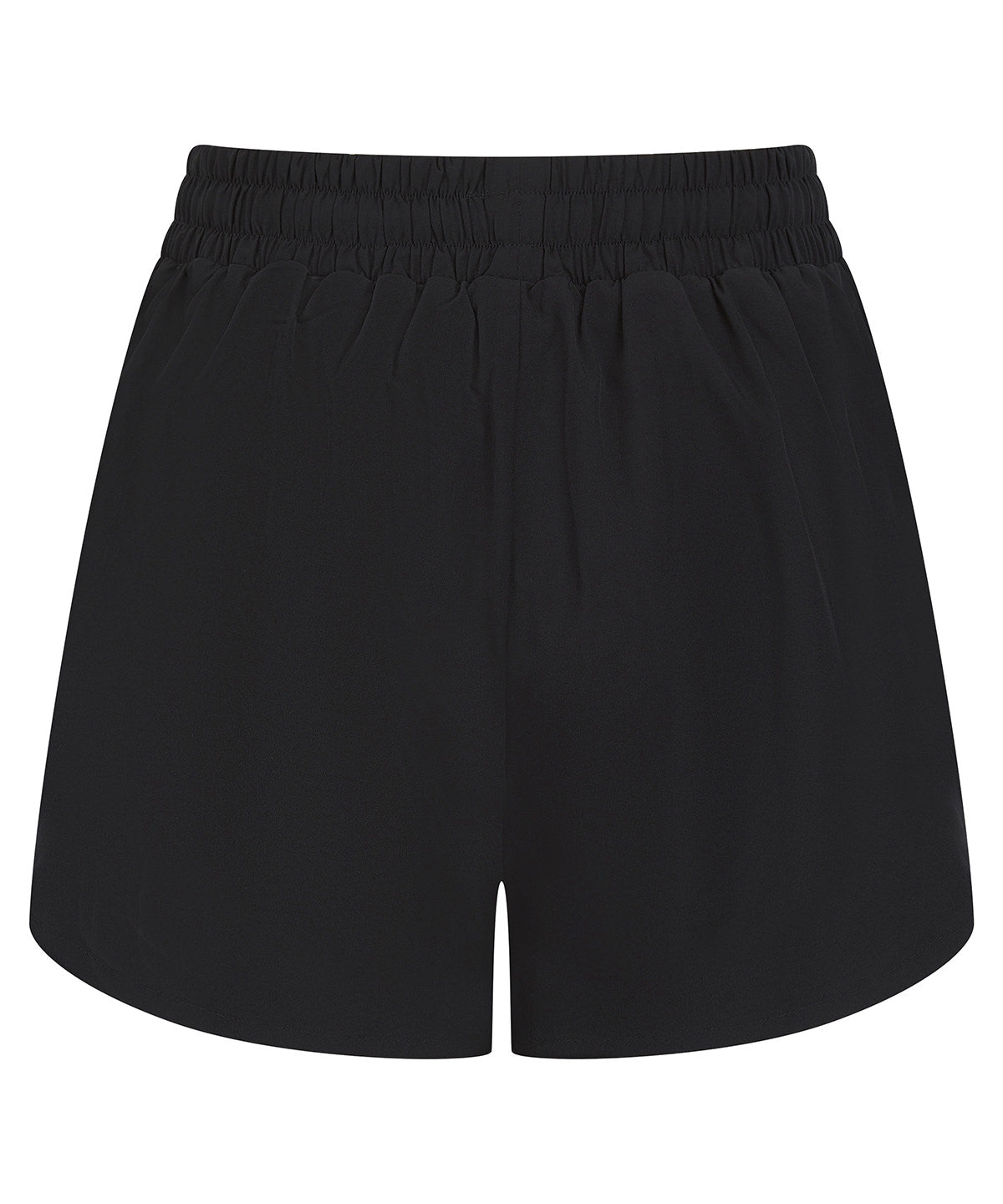 Tryck din logga på Shorts från Tombo - Anpassa Dam sportshorts med dubbla lager i färgen Svart för företag, föreningar och privatpersoner