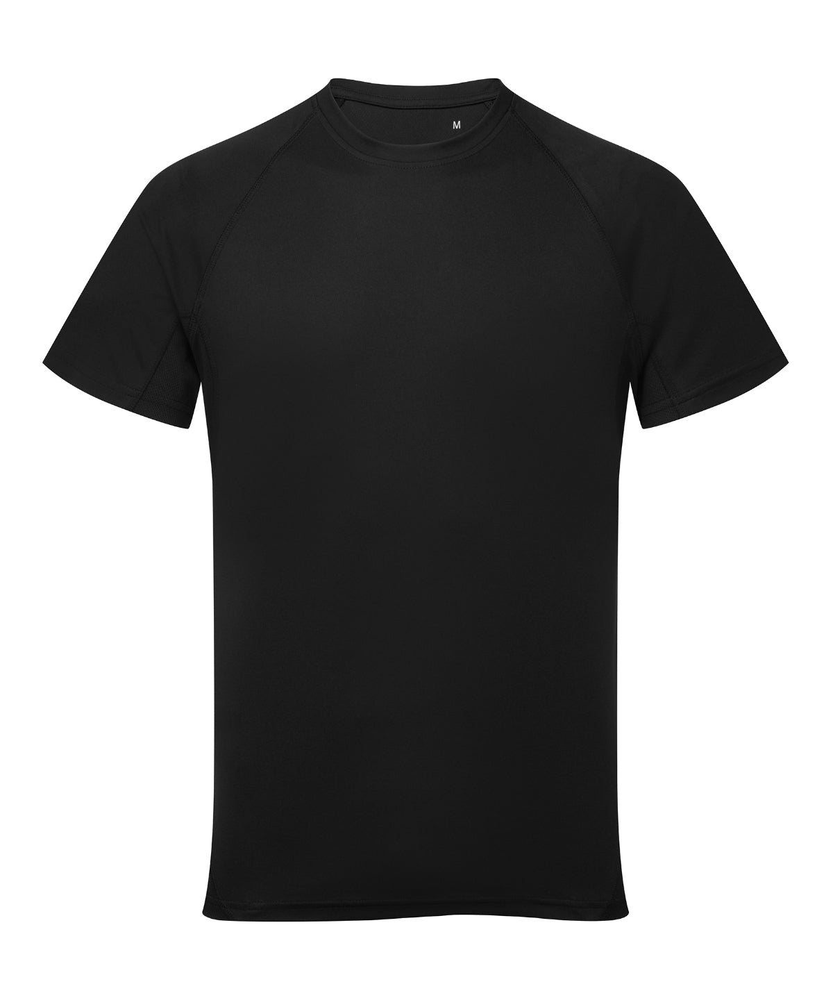 Tryck din logga på T-shirts från TriDri - Anpassa Teknisk t-shirt med TriDri-paneler i färgen Svart för företag, föreningar och privatpersoner