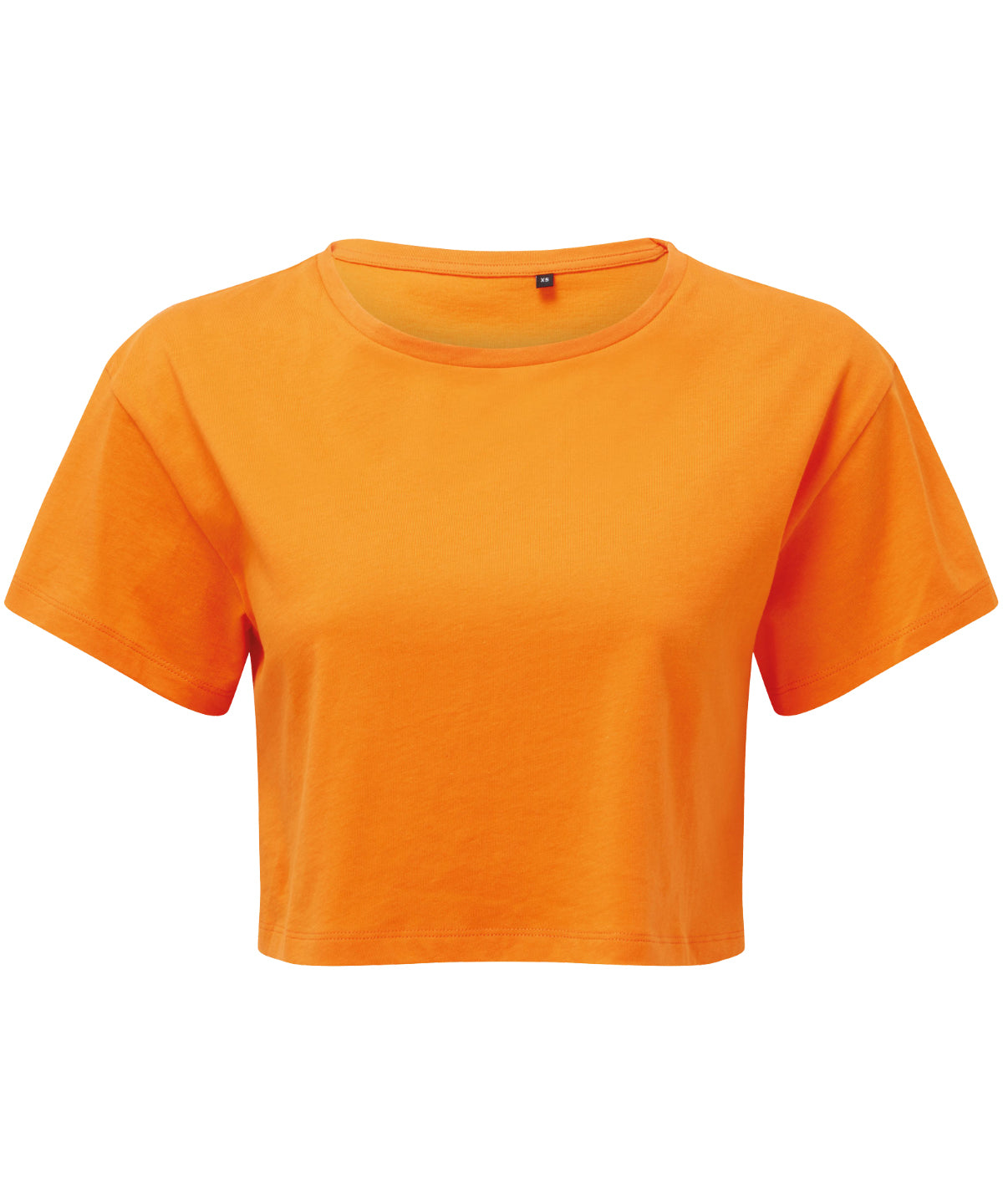 Tryck din logga på T-shirts från TriDri - Anpassa TriDri crop top för damer i färgen Mellan Orange för företag, föreningar och privatpersoner