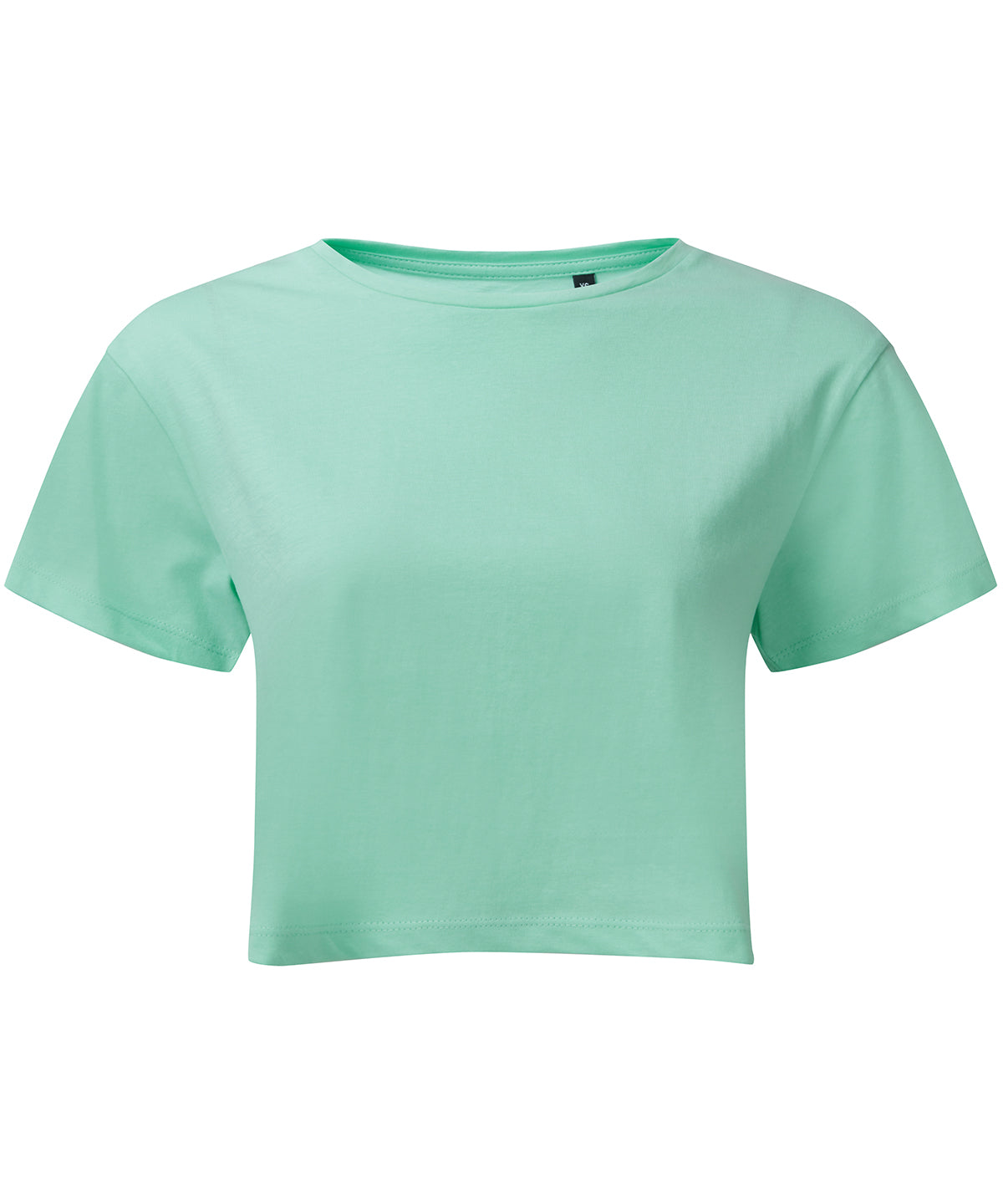 Tryck din logga på T-shirts från TriDri - Anpassa TriDri crop top för damer i färgen Mint för företag, föreningar och privatpersoner