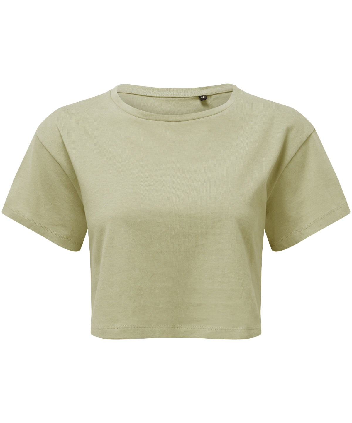 Tryck din logga på T-shirts från TriDri - Anpassa TriDri crop top för damer i färgen Ljusgrön för företag, föreningar och privatpersoner