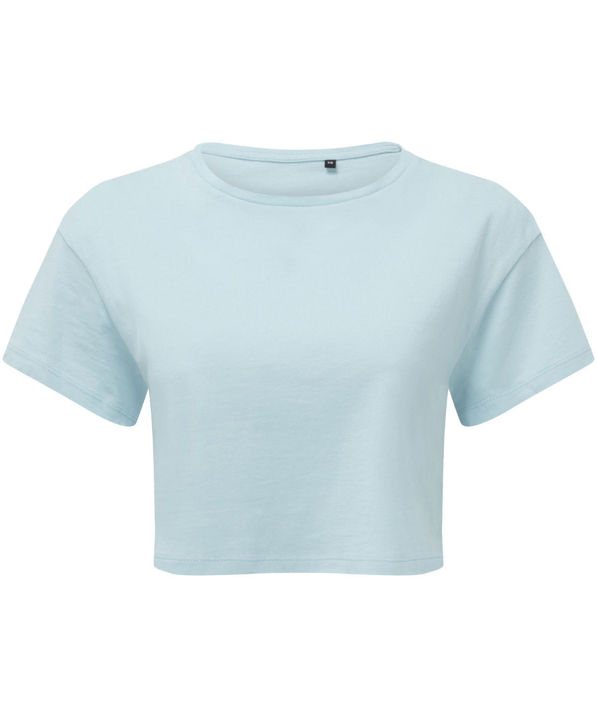 Tryck din logga på T-shirts från TriDri - Anpassa TriDri crop top för damer i färgen Himmelblå för företag, föreningar och privatpersoner