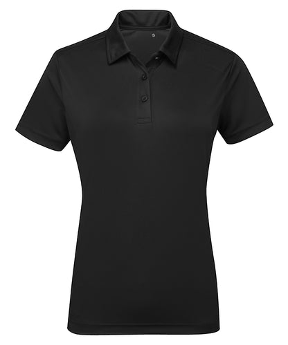 Tryck din logga på Piké från TriDri - Anpassa Polo with TriDri Panels - Dam i färgen Svart för företag, föreningar och privatpersoner
