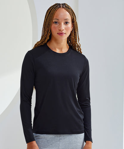 Tryck din logga på T-shirts från TriDri - Anpassa TriDri långärmad performance t-shirt för damer i färgen för företag, föreningar och privatpersoner