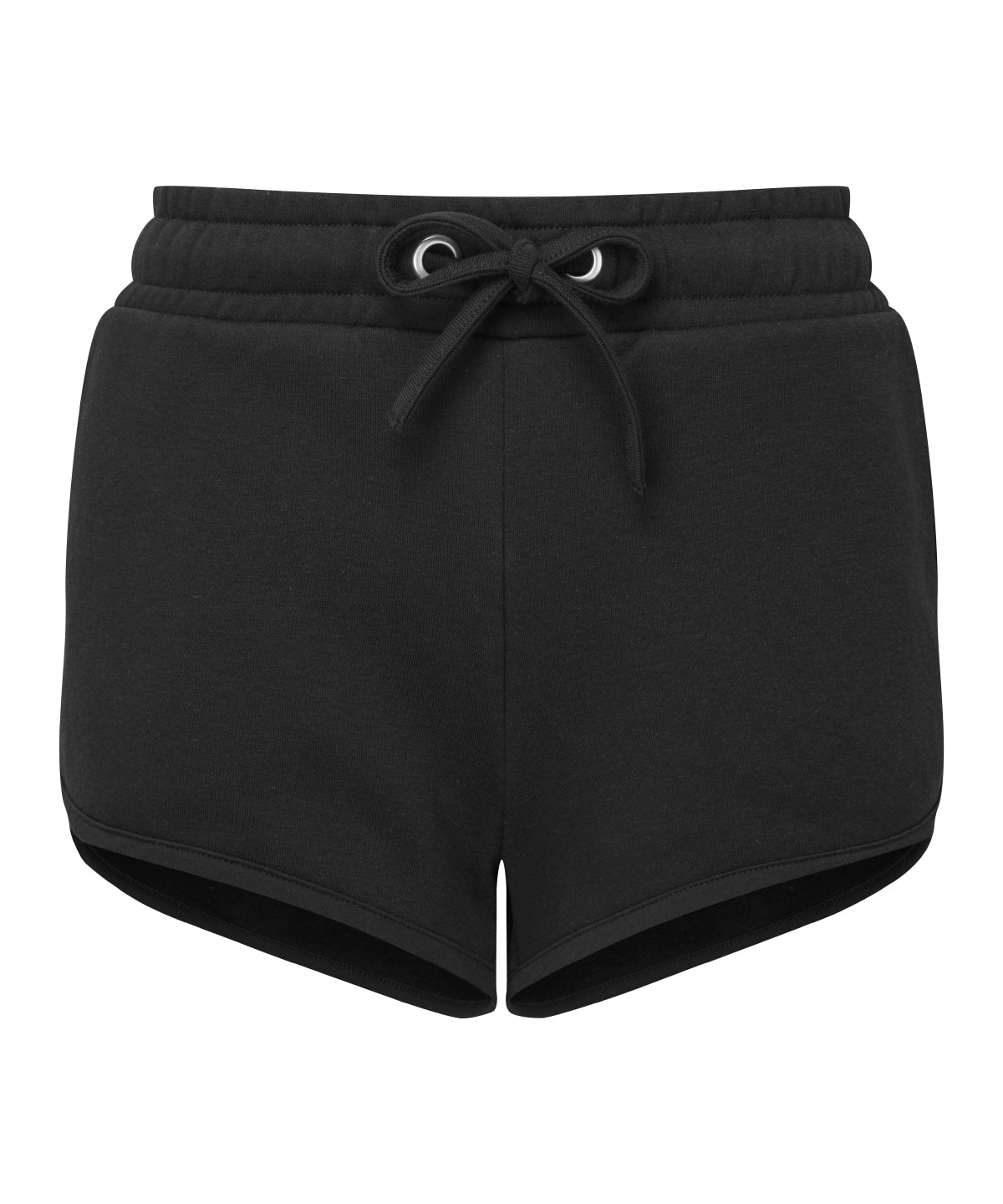 Tryck din logga på Shorts från TriDri - Anpassa Dam TriDri återvunnen retro joggingshorts i färgen Svart för företag, föreningar och privatpersoner